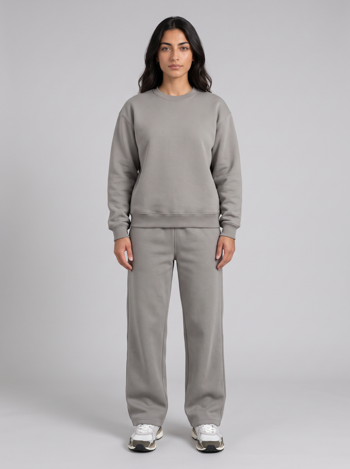 Boxy Crewneck - Grey - Muse Set Front
