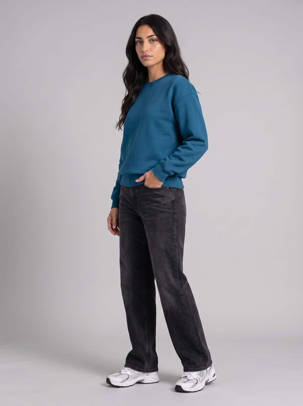 Boxy Crewneck - Blue - Muse 30 Degree
