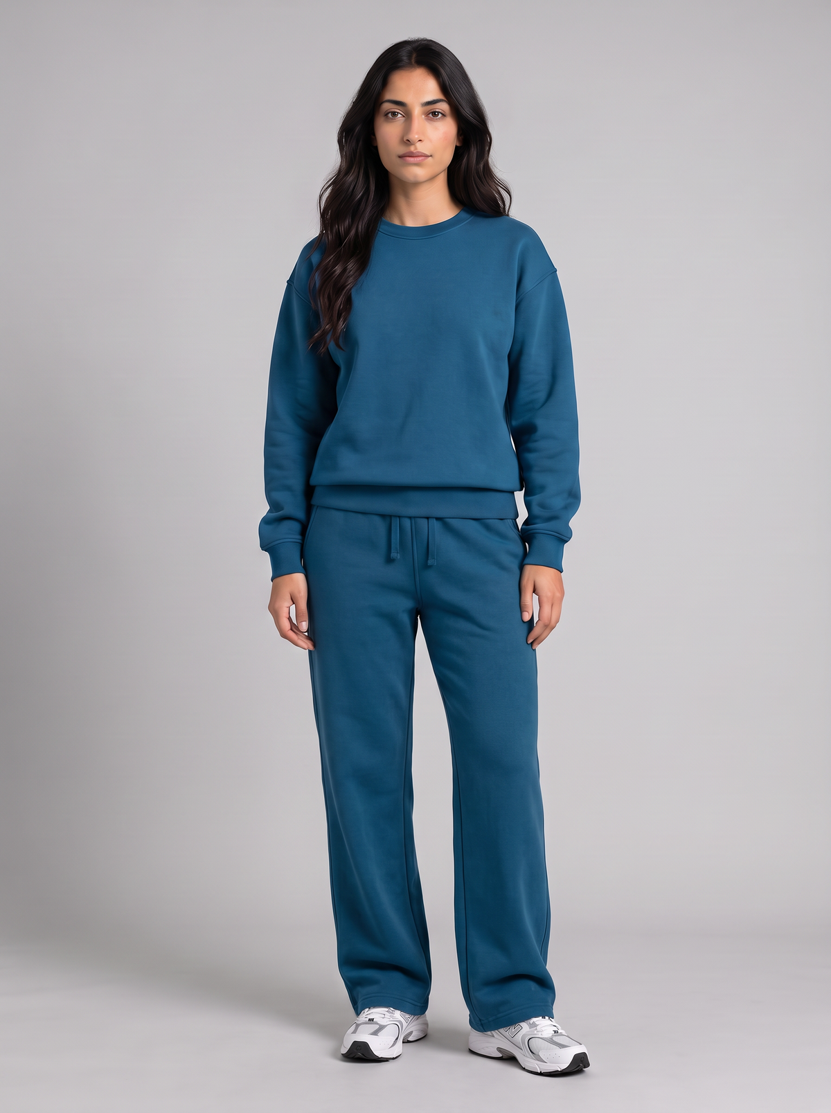 Boxy Crewneck - Blue - Muse Set Front