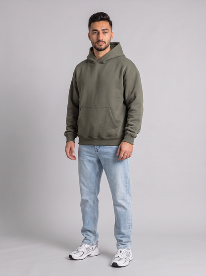 Oversized Hoodie - Olive - Hero 30 Degree