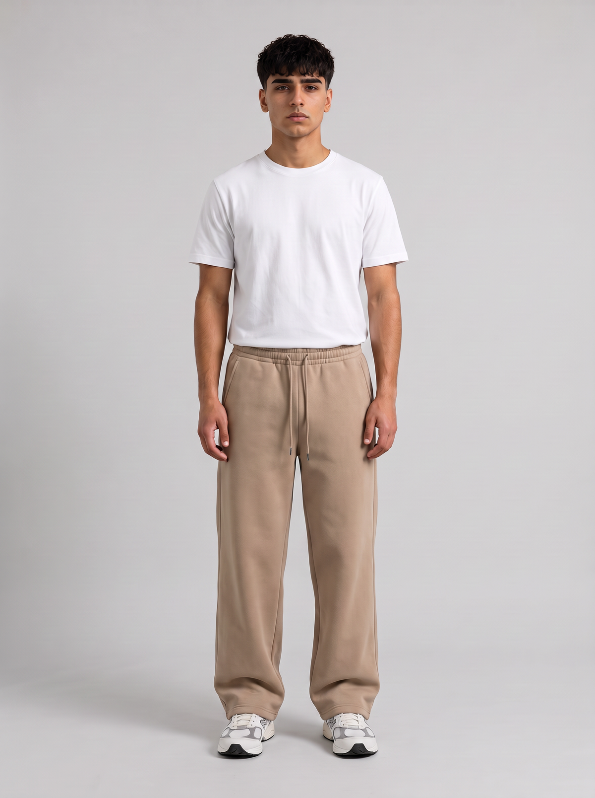 Winter Wide Leg Sweatpants - Beige - Pulse Front Hero