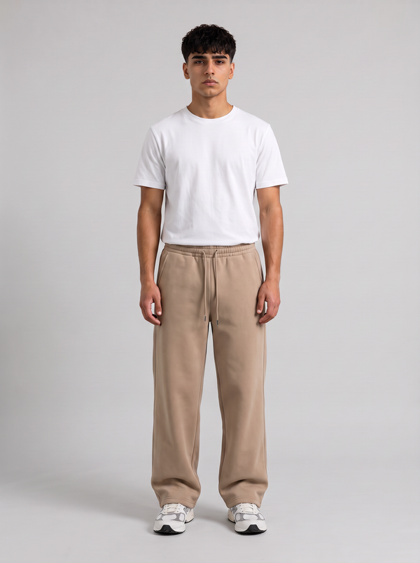 Winter Wide Leg Sweatpants - Beige - Pulse Front Hero