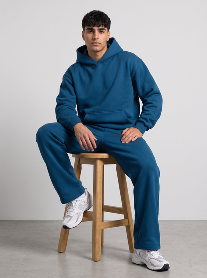 Full Set Oversized Hoodie + Wide Leg - Blue