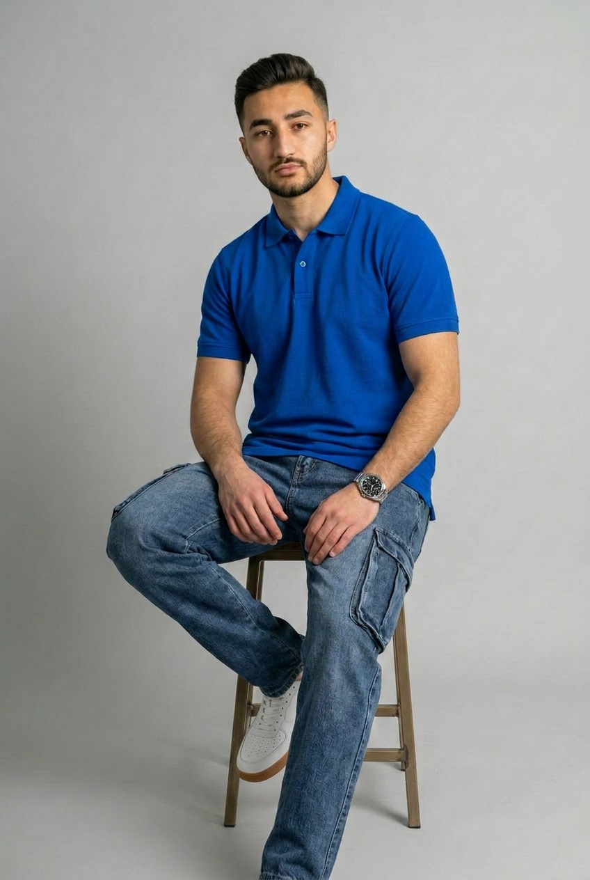 Polo T-shirt - Royal Blue