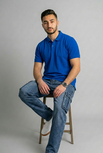 Polo T-shirt - Royal Blue