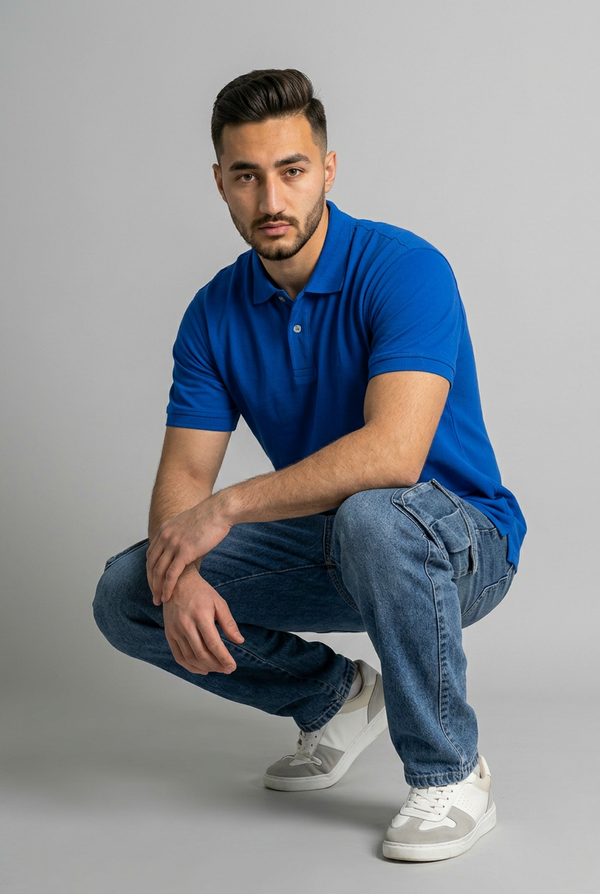 Polo T-shirt - Royal Blue