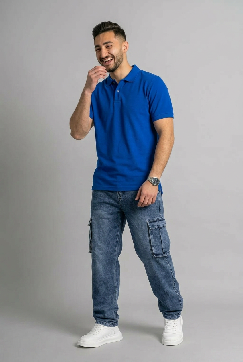 Polo T-shirt - Royal Blue
