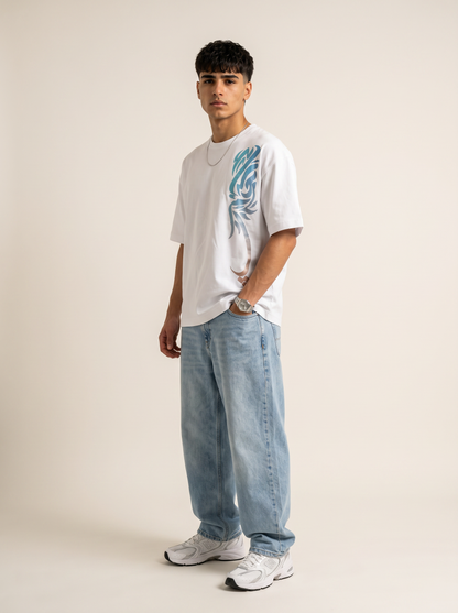 SKY FLOW White Tee